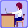 パソコンと女性