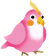 ピンクの小鳥
